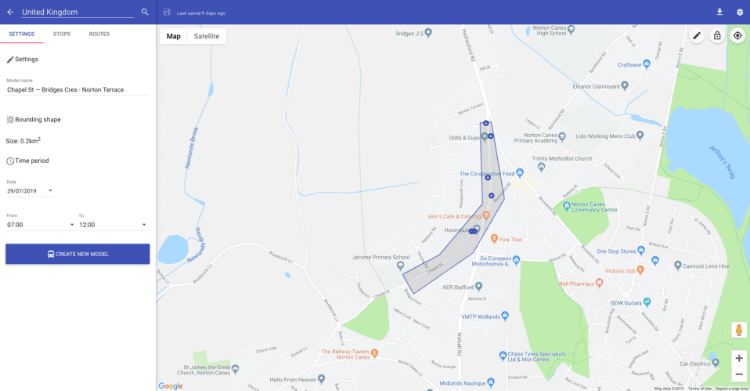  Map-based bus route data exporter